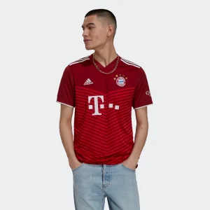 Meilleure vente 🧨 Football Homme Adidas Maillot Domicile Fc Bayern Munich 2021/22 ROUGE 😍 dernière tendance 18