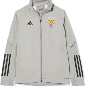 Vente flash 🎁 Football Garçon Adidas Veste Kid Benfica Lisbonne 2020/21 GRIS 😍 solde en ligne 6