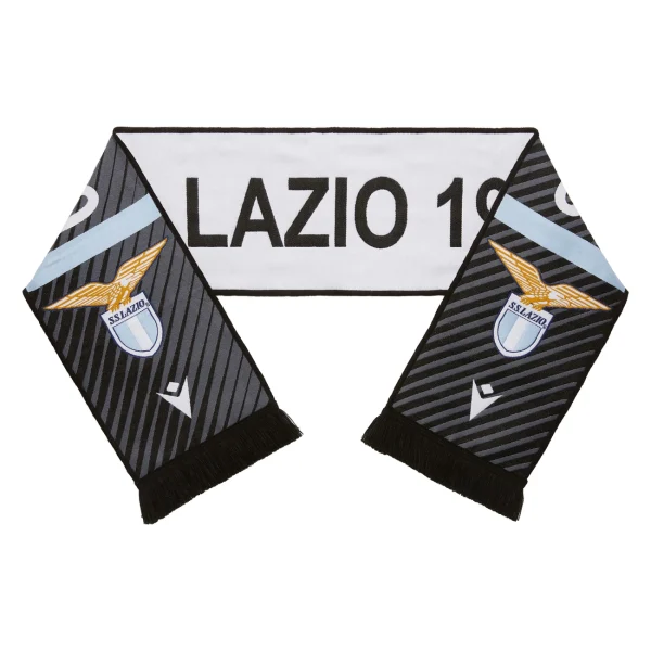 Budget 😉 Football Adulte Macron Echarpe Lazio Rome 2020/21 NOIR 😍 meilleur service 4