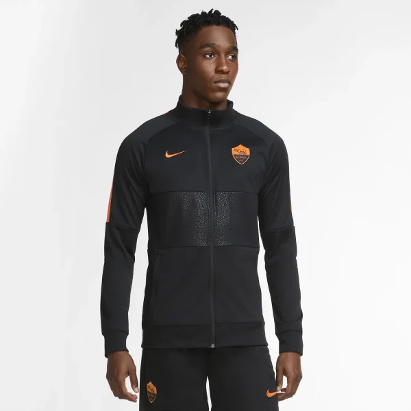 boutique en ligne france Bon marché ❤️ Football Homme Nike Veste As Roma NOIR 🛒 3